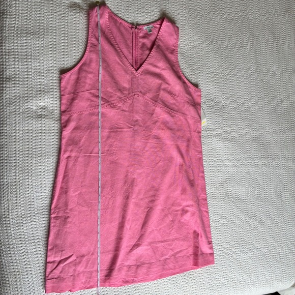 NWT Dip Linen Cotton Dress Women XL Mini Bubblegum Pink Preppy Beach Resort - Picture 10 of 12